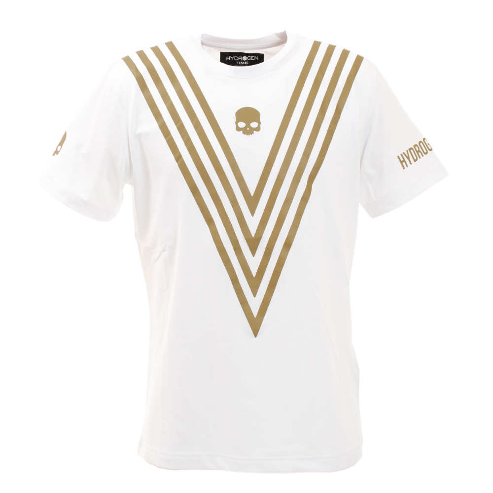 テニス ウェア メンズ Tシャツ TECH VICTORY 半袖Tシャツ T00123 WHT/GLD