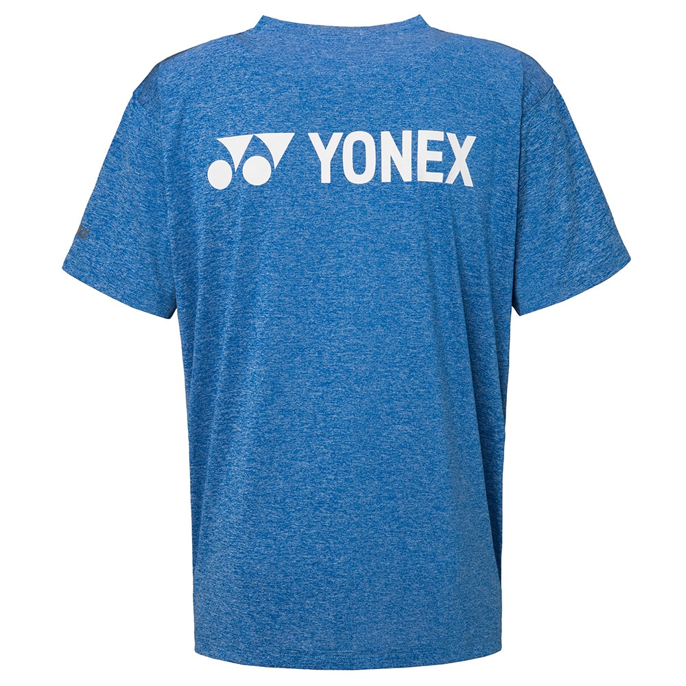 ヨネックス（YONEX）（メンズ、レディース）テニスウェア Tシャツ メンズ RWX20003-0025 半袖 吸汗速乾 ワンポイントロゴ ブルー  バドミントンウェア