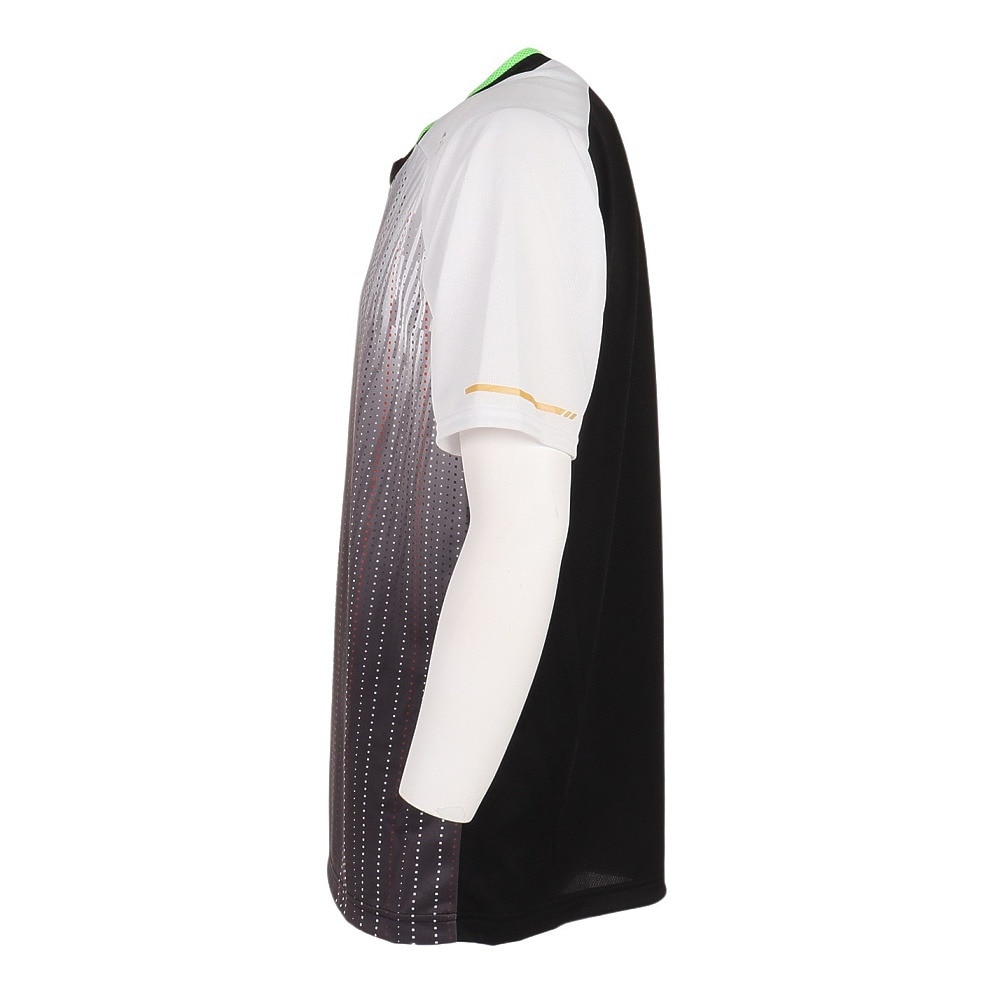 パシフィック（PACIFIC）（メンズ）テニスウェア ドライプラス昇華 プリントTシャツ PT21SM401 BLK 速乾