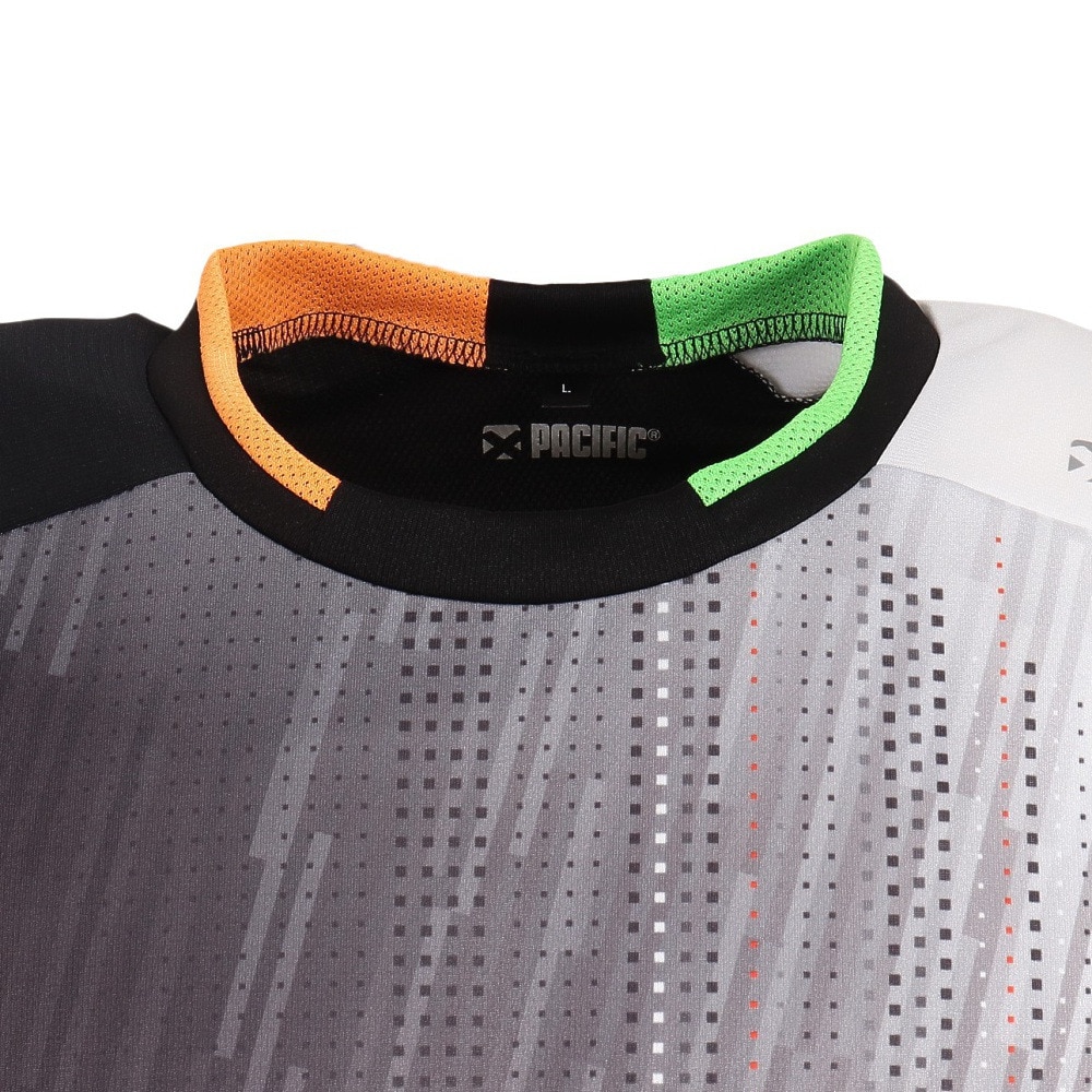 パシフィック（PACIFIC）（メンズ）テニスウェア ドライプラス昇華 プリントTシャツ PT21SM401 BLK 速乾