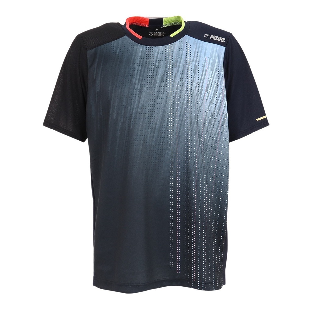  テニスウェア ドライプラス昇華 プリントTシャツ PT21SM401 NVY