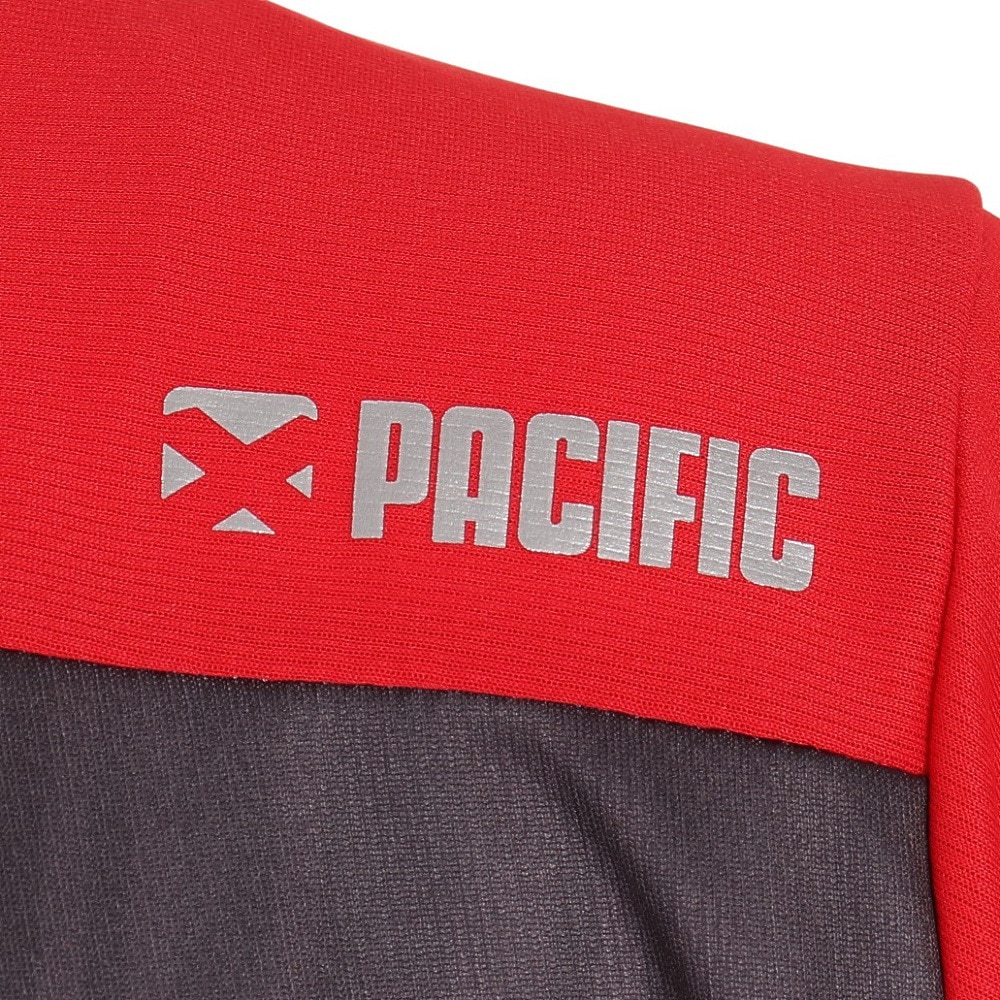 パシフィック（PACIFIC）（メンズ）テニスウェア ドライプラス昇華 プリントTシャツ PT21SM401 RED