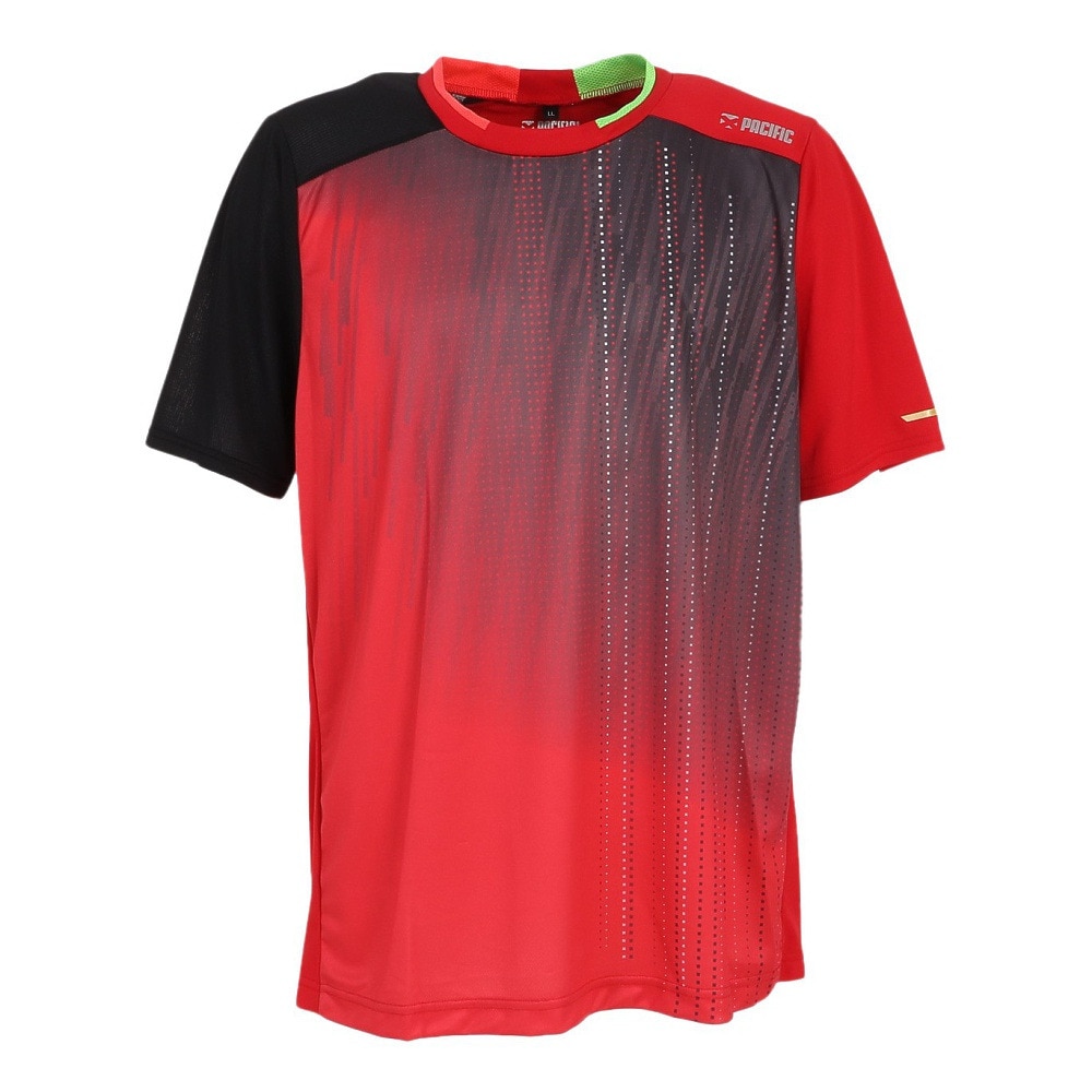  テニスウェア ドライプラス昇華 プリントTシャツ PT21SM401 RED