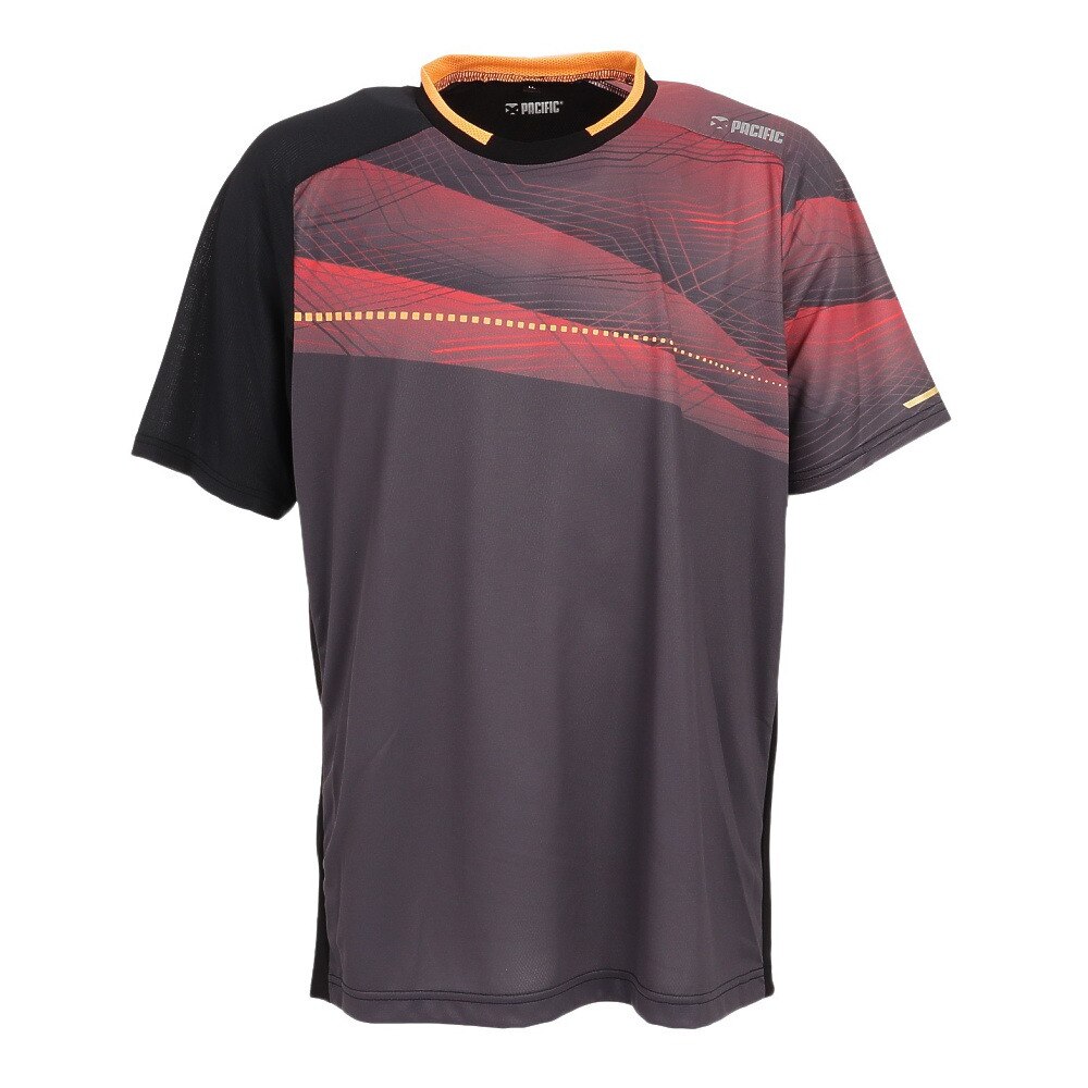  テニスウェア ドライプラス昇華 プリントTシャツ PT21SM402 BLK