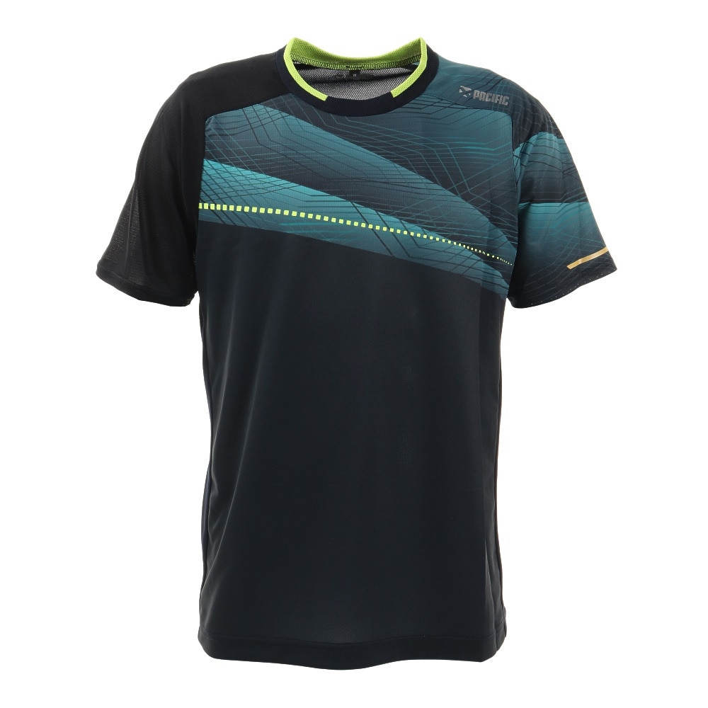 パシフィック（PACIFIC）（メンズ）テニスウェア ドライプラス昇華 プリントTシャツ PT21SM402 NVY