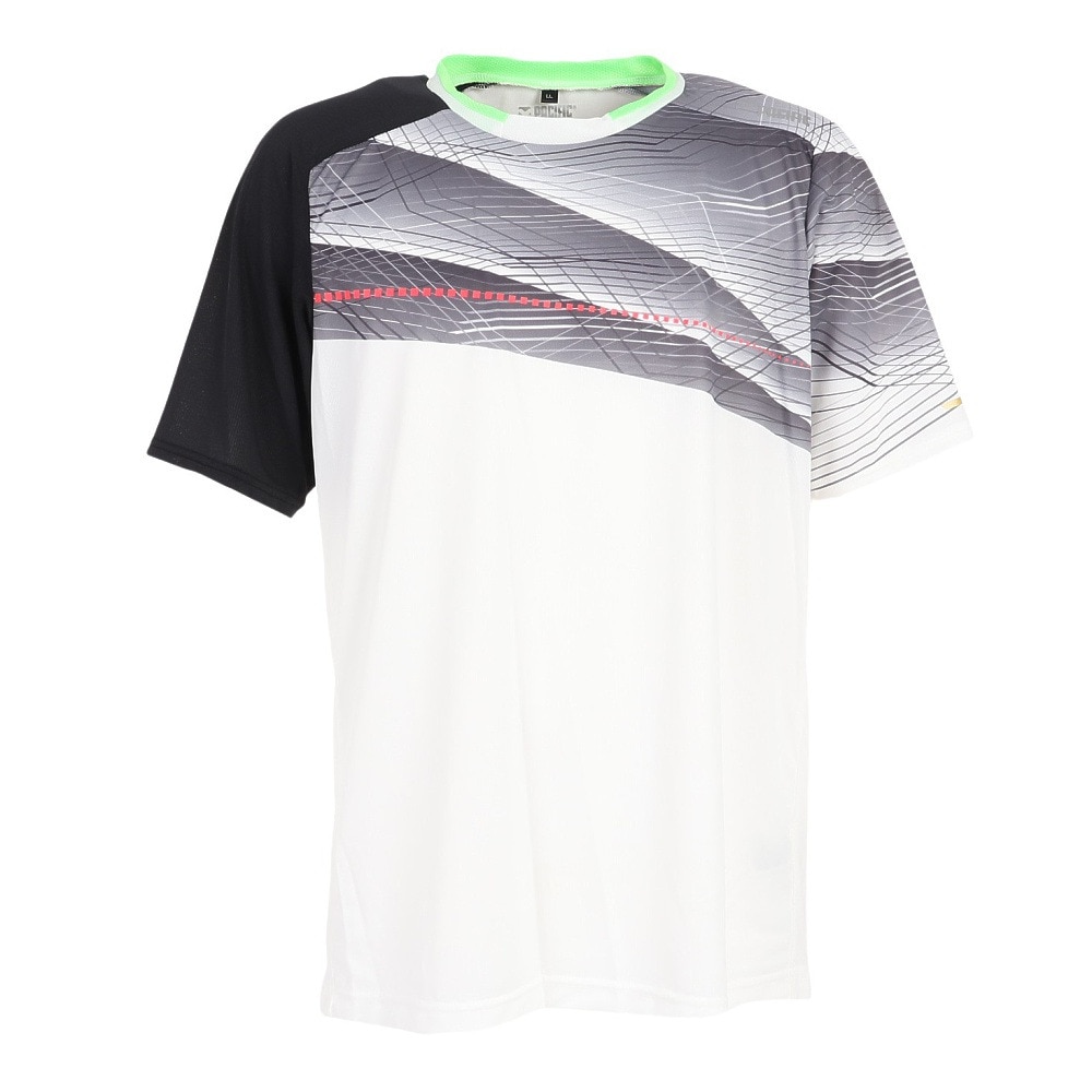  テニスウェア ドライプラス昇華 プリントTシャツ PT21SM402 WHT