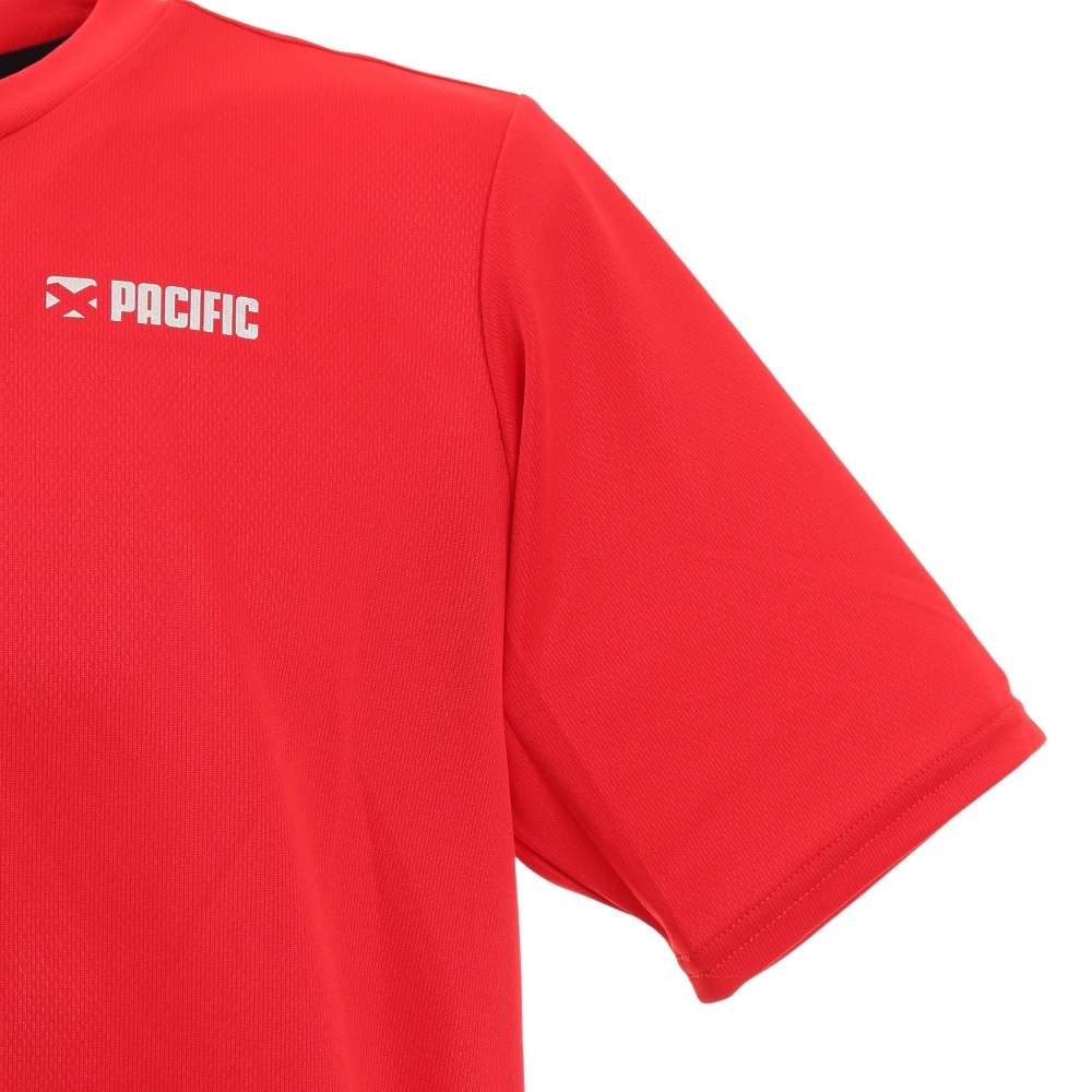 パシフィック｜テニスウェア ドライプラス ワンポイント 半袖Tシャツ PT21FM404 RED - マリン、ウィンタースポーツ用品はヴィクトリア
