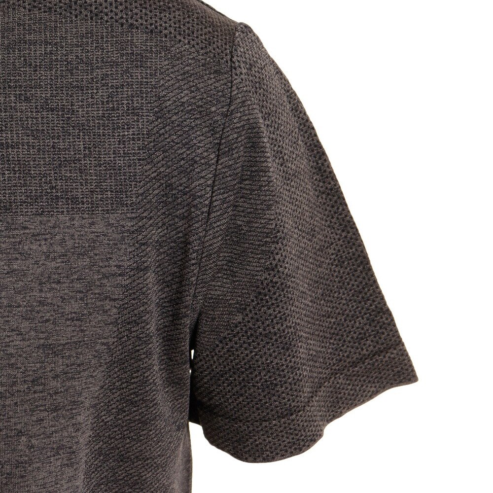 パフォーマンスギア（PG）（メンズ）テニスウェア 冷感 ジャガード半袖Tシャツ 732PG2TJ7600 BLK 速乾