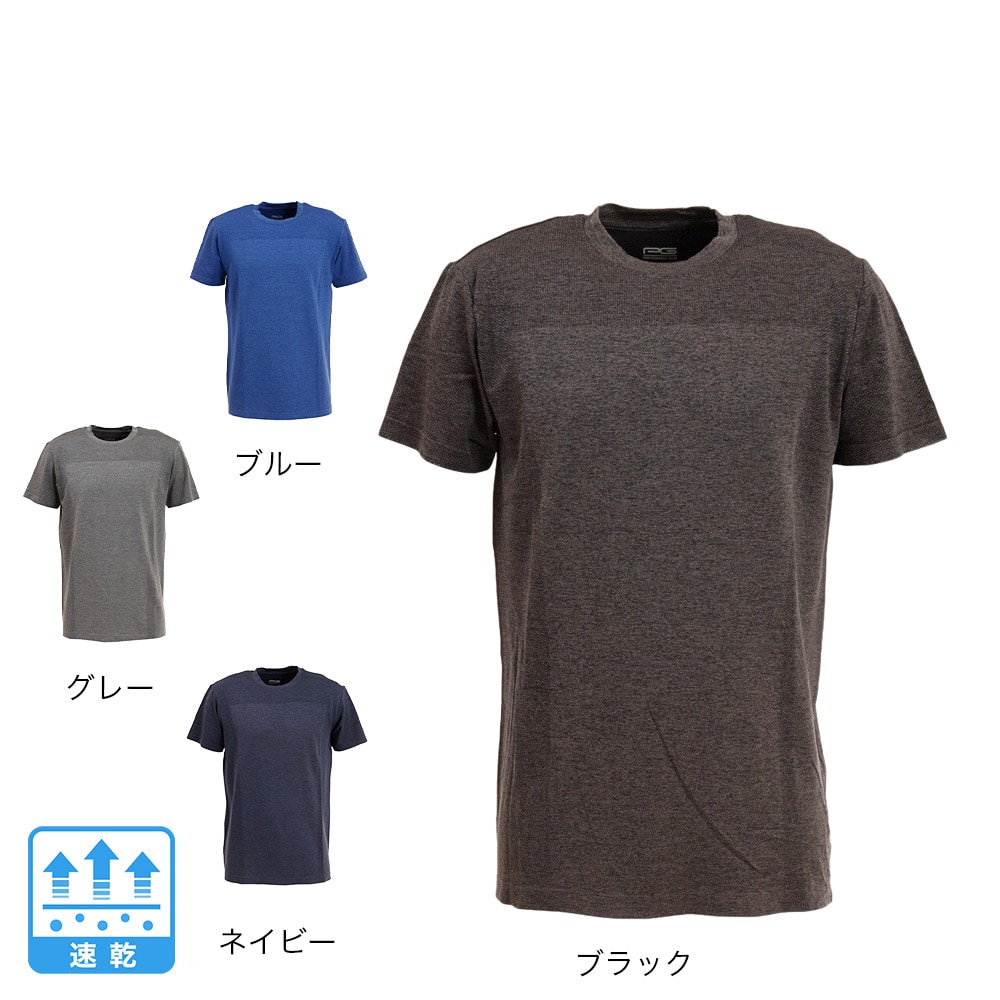 PG（メンズ）テニスウェア 冷感 ジャガード半袖Tシャツ 732PG2TJ7600 BLU