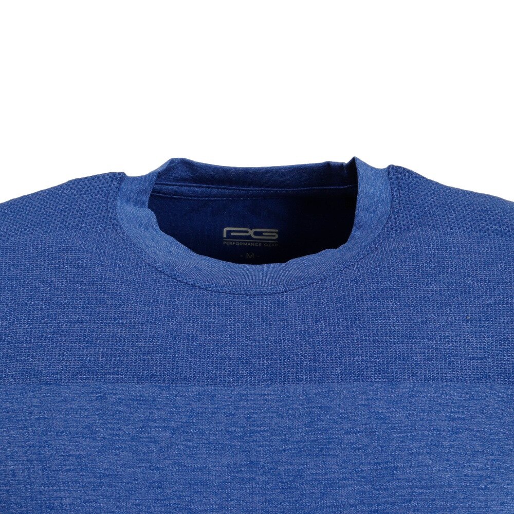 PG（メンズ）テニスウェア 冷感 ジャガード半袖Tシャツ 732PG2TJ7600 BLU