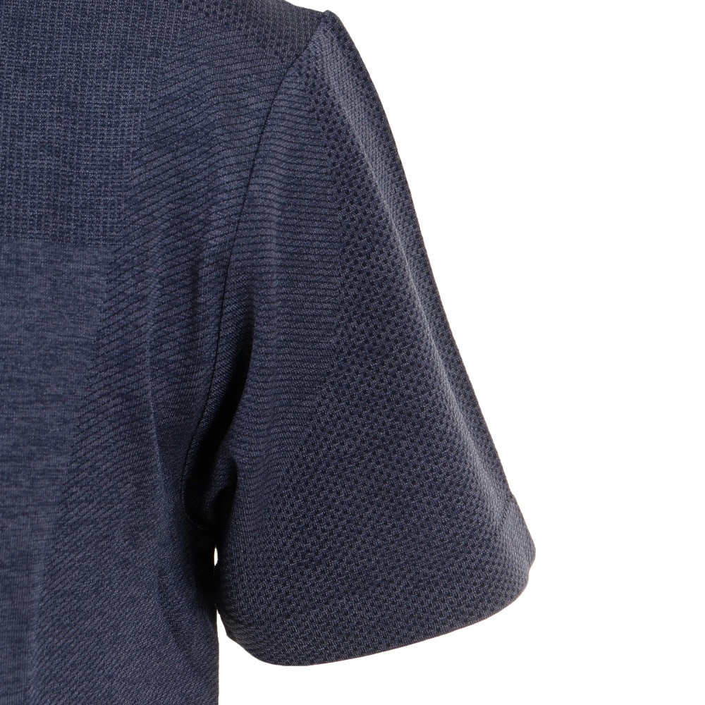 パフォーマンスギア（PG）（メンズ）テニスウェア 冷感 ジャガード半袖Tシャツ 732PG2TJ7600 NVY 速乾