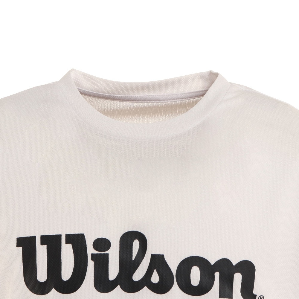 ウイルソン（Wilson）（メンズ）テニスウェア ビッグロゴドライ Tシャツ 紫外線遮蔽率90%以上 UVカット 紫外線対策 吸水速乾 412240-WT