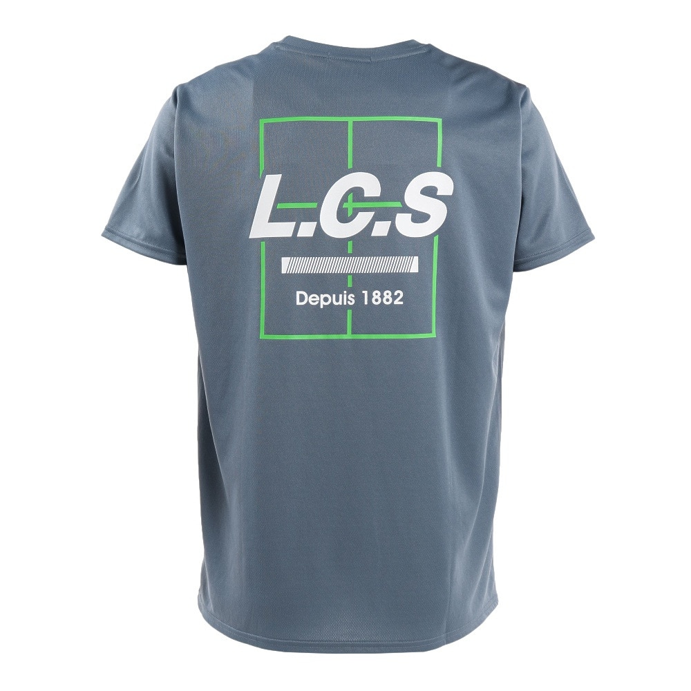 ルコックスポルティフ（lecoqsportif）（メンズ）テニスウェア 半袖 Tシャツ 吸汗速乾 QTMTJA01XB LGR