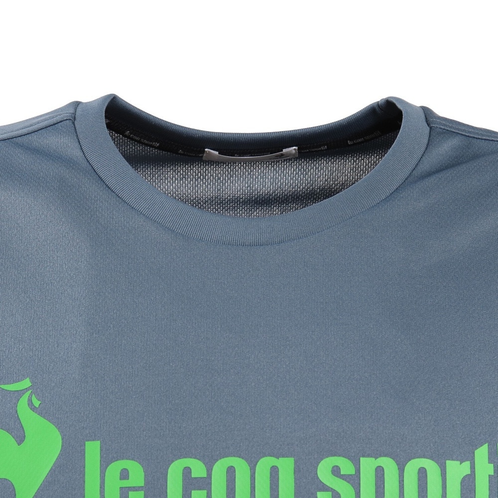 ルコックスポルティフ（lecoqsportif）（メンズ）テニスウェア 半袖 Tシャツ 吸汗速乾 QTMTJA01XB LGR
