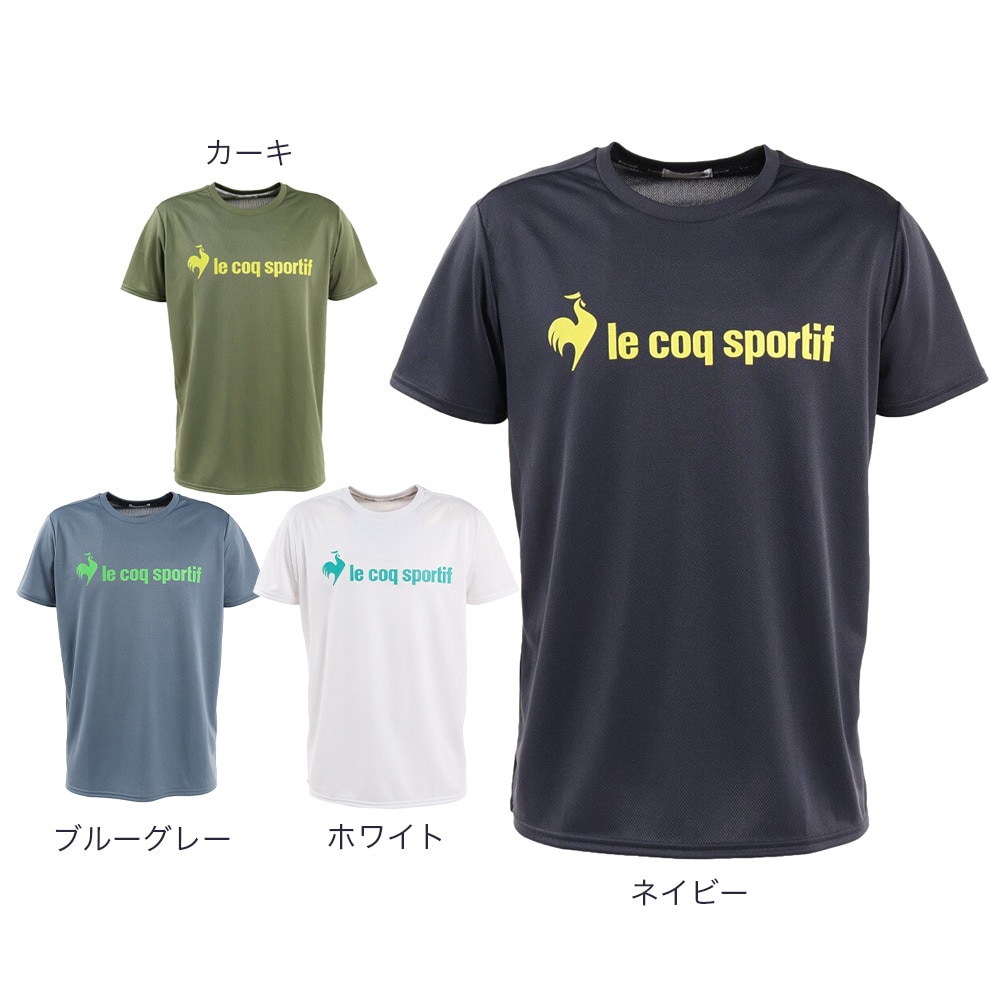 ルコック スポルティフ（Lecoq Sportif）（メンズ）テニスウェア 半袖 Tシャツ 吸汗速乾 QTMTJA01XB LGR