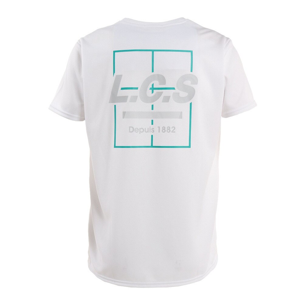 ルコックスポルティフ（lecoqsportif）（メンズ）テニスウェア 半袖 Tシャツ 吸汗速乾 QTMTJA01XB WHT★★★