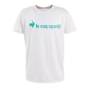 ルコックスポルティフ（lecoqsportif）（メンズ）テニスウェア 半袖 Tシャツ 吸汗速乾 QTMTJA01XB WHT