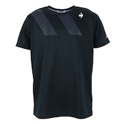 ルコックスポルティフ（lecoqsportif）（メンズ）テニスウェア ソレイユ ゲームシャツ Tシャツ 吸汗速乾 紫外線カット QTMVJA90 NV
