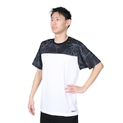 ウイルソン(WILLSON)(メンズ)テニスウェア 配色切替 プラクティス Tシャツ 紫外線遮蔽率90%以上 UVカット 紫外線対策 吸水速乾 413201-WT