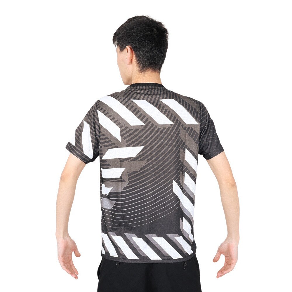 ウイルソン（WILLSON）（メンズ）テニスウェア ステップス プラクティス Tシャツ 紫外線遮蔽率90%以上 UVカット 紫外線対策 吸水速乾 413203-BK