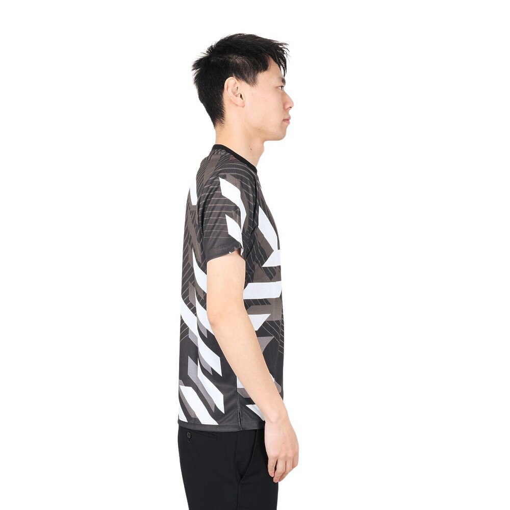 ウイルソン（WILLSON）（メンズ）テニスウェア ステップス プラクティス Tシャツ 紫外線遮蔽率90%以上 UVカット 紫外線対策 吸水速乾 413203-BK