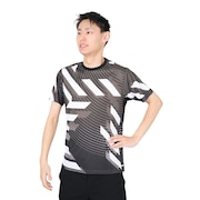 ウイルソン(WILLSON)(メンズ)テニスウェア ステップス プラクティス Tシャツ 紫外線遮蔽率90%以上 UVカット 紫外線対策 吸水速乾 413203-BK