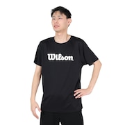 ウイルソン（Wilson）（メンズ）テニスウェア ビッグロゴドライ Tシャツ 紫外線遮蔽率90%以上 UVカット 紫外線対策 413240-BWT
