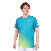 ルコックスポルティフ（lecoqsportif）（メンズ）テニスウェア プリントゲームシャツ QTMWJA04 GR