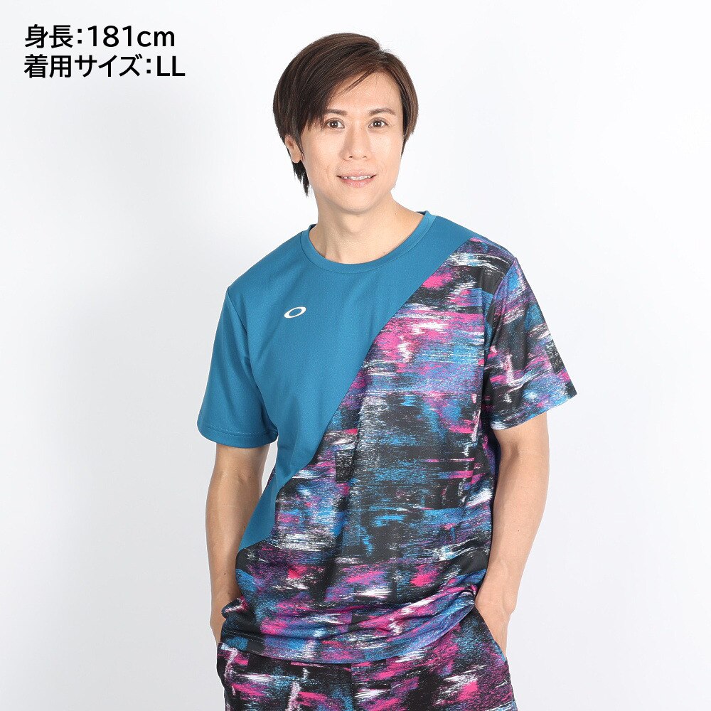 オークリー（OAKLEY）（メンズ）テニスウェア SLANT GRAPHIC 半袖Tシャツ FOA405833-968