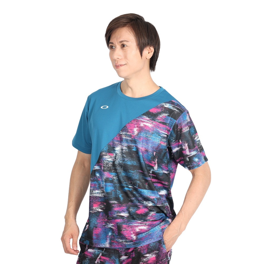 オークリー（OAKLEY）（メンズ）テニスウェア SLANT GRAPHIC 半袖Tシャツ FOA405833-968