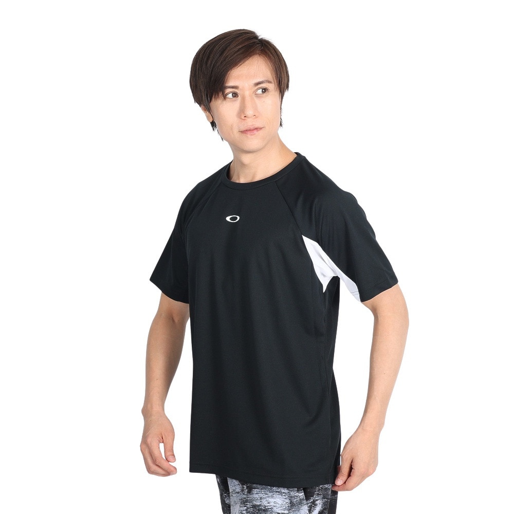 オークリー（OAKLEY）（メンズ）テニスウェア SLANT BLOCKING 半袖Tシャツ FOA405834-02E