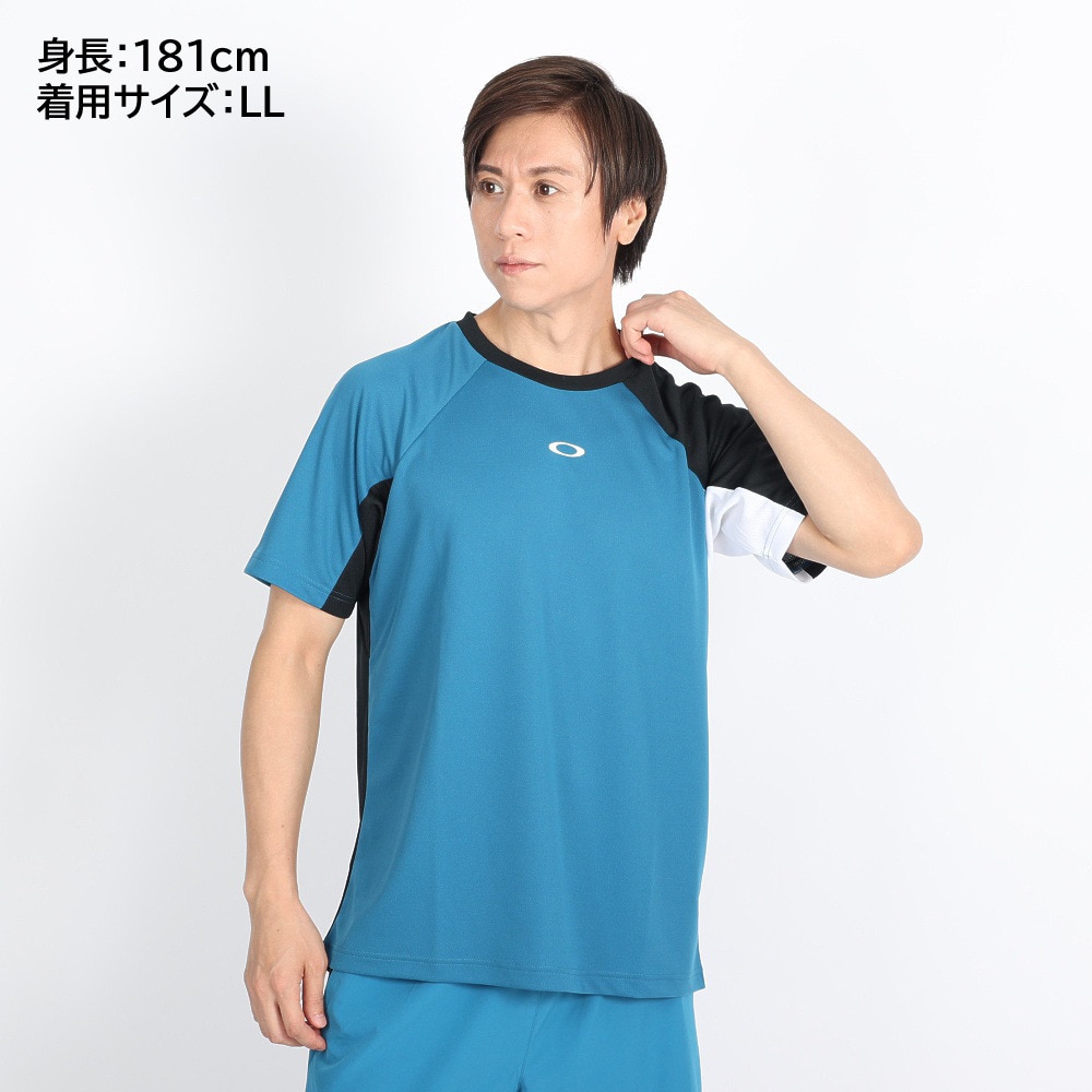 オークリー（OAKLEY）（メンズ）テニスウェア SLANT BLOCKING 半袖Tシャツ FOA405834-61D