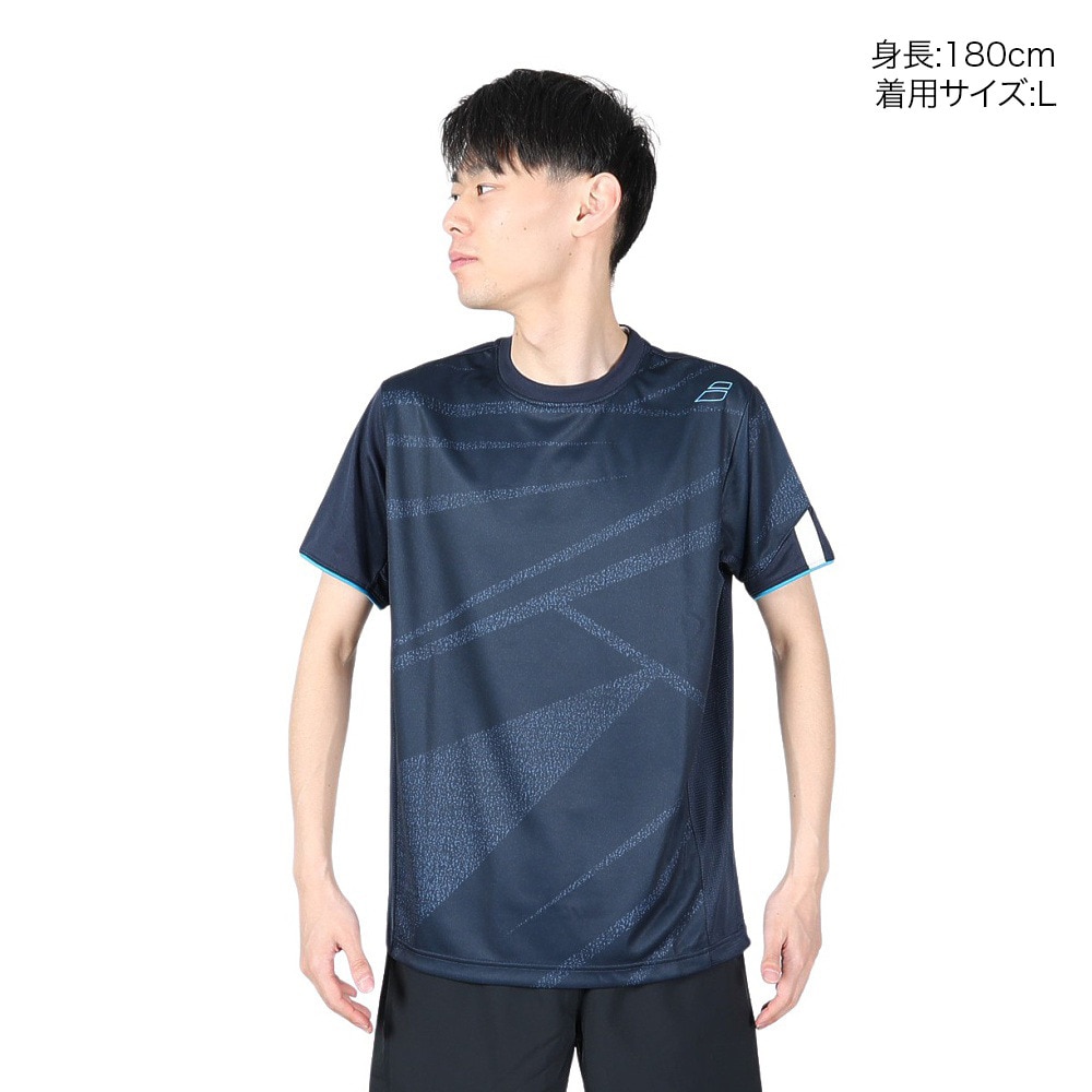 バボラ（BABOLAT）（メンズ）テニスウェア PURE ショートスリーブ シャツ BUG4303 NV00