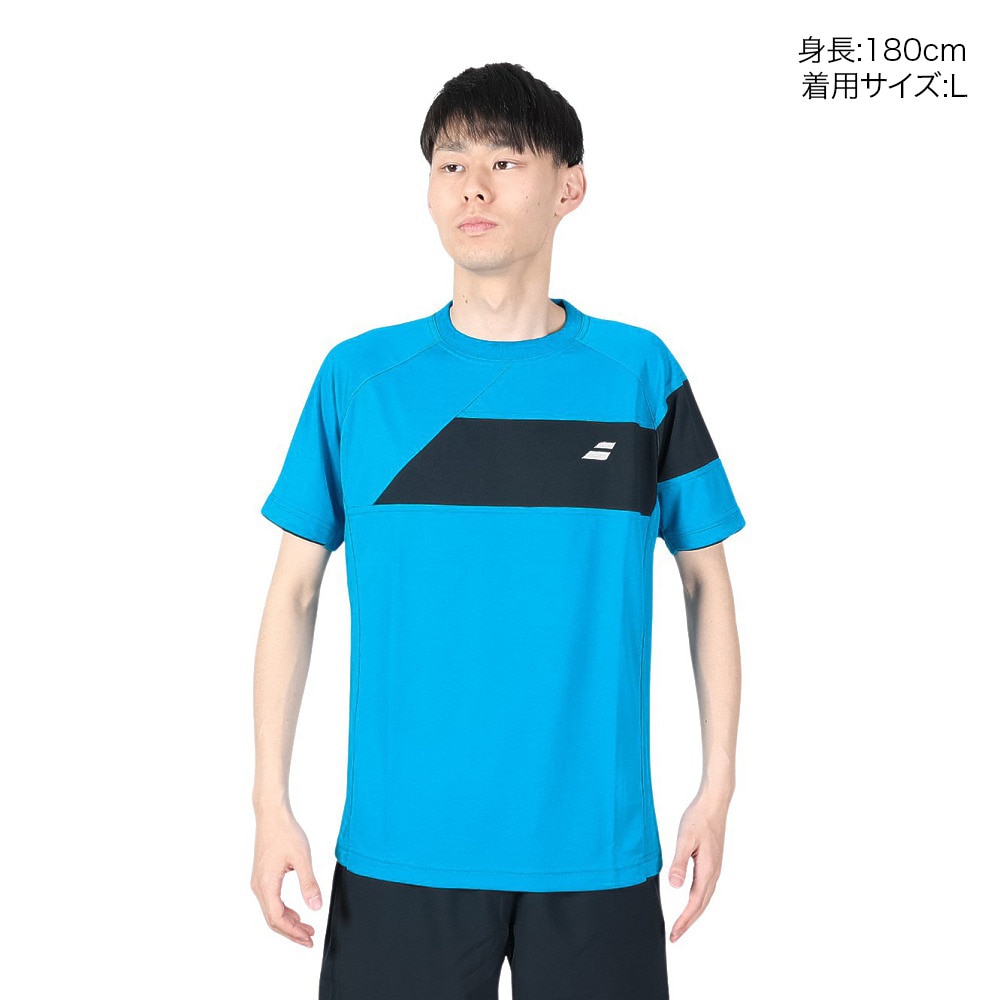 バボラ（BABOLAT）（メンズ）テニスウェア クラブ ショートスリーブ シャツ BUG4311C BL00