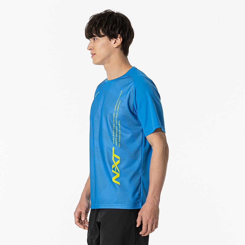 ミズノ（MIZUNO）（メンズ、レディース）テニスウェア 半袖 プラクティスシャツ 62JAB01225