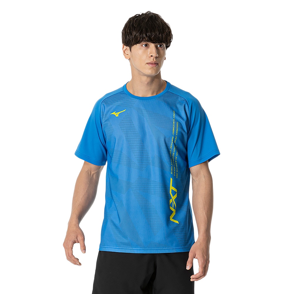 ミズノ（MIZUNO）（メンズ、レディース）テニスウェア 半袖 プラクティスシャツ 62JAB01225
