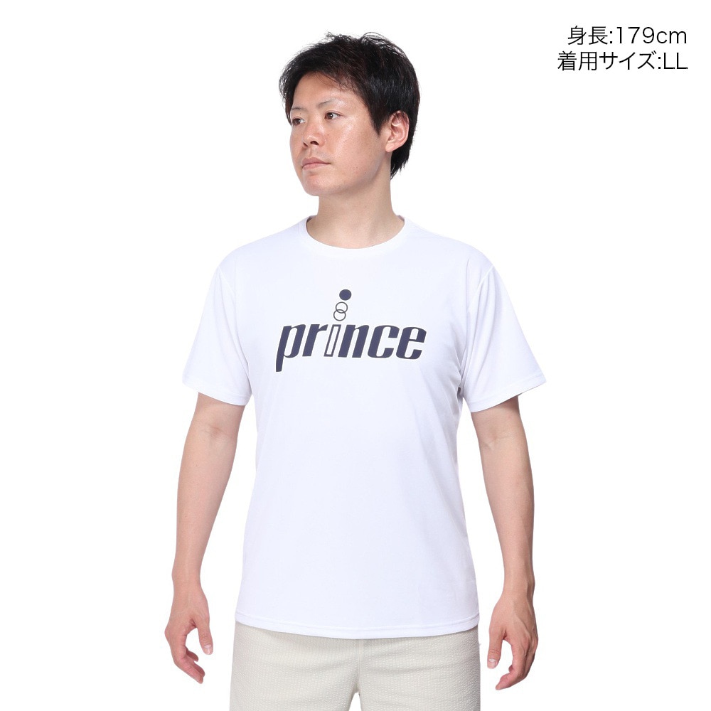 プリンス（PRINCE）（メンズ、レディース）テニスウェア Tシャツ MA3001 146 WHT