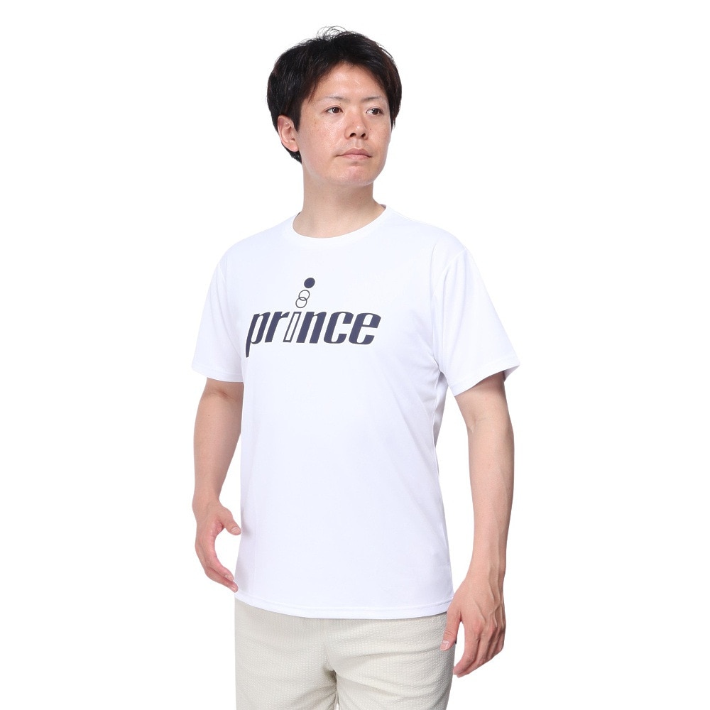 プリンス（PRINCE）（メンズ、レディース）テニスウェア Tシャツ MA3001 146 WHT