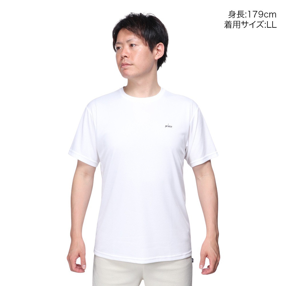 プリンス（PRINCE）（メンズ、レディース）テニスウェア Tシャツ MS4002 146 WHT