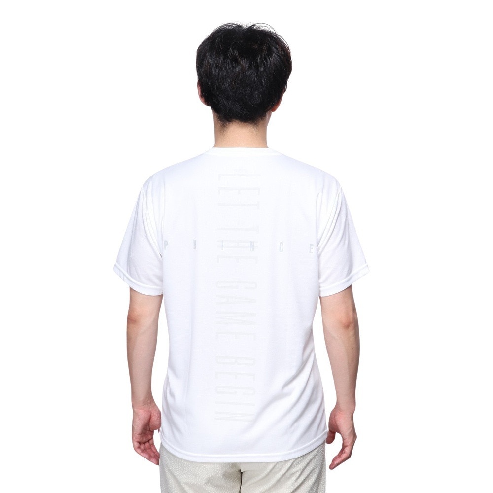 プリンス（PRINCE）（メンズ、レディース）テニスウェア Tシャツ MS4002 146 WHT