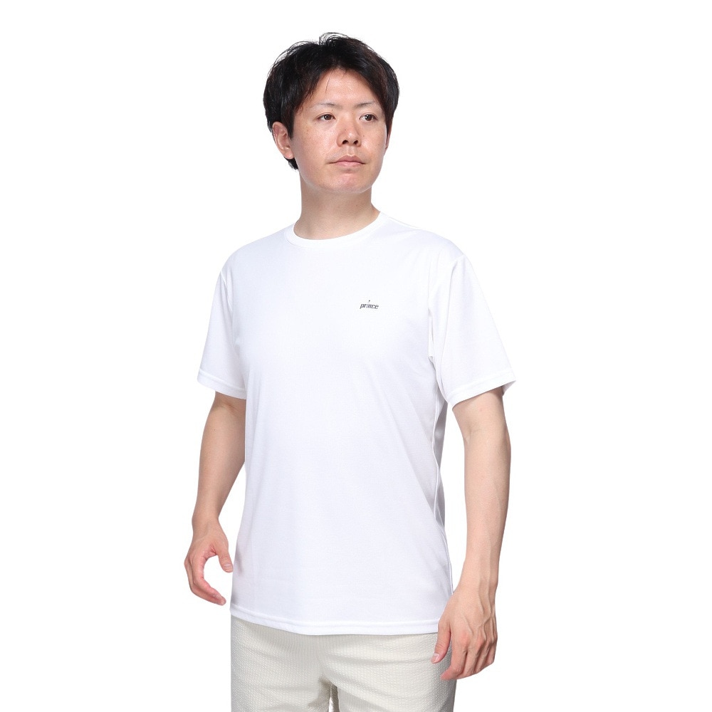 プリンス（PRINCE）（メンズ、レディース）テニスウェア Tシャツ MS4002 146 WHT