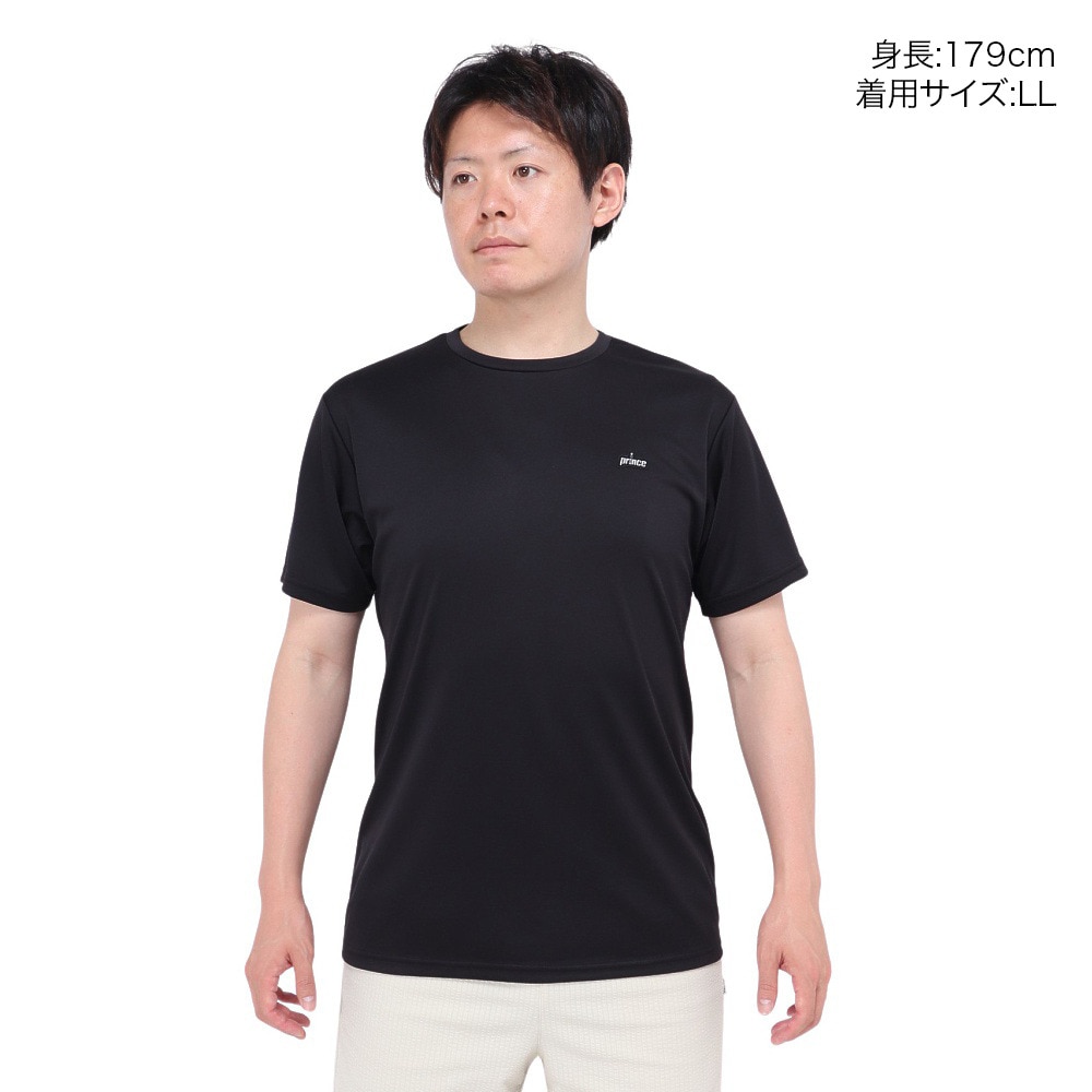 プリンス（PRINCE）（メンズ、レディース）テニスウェア Tシャツ MS4002 165 BLK