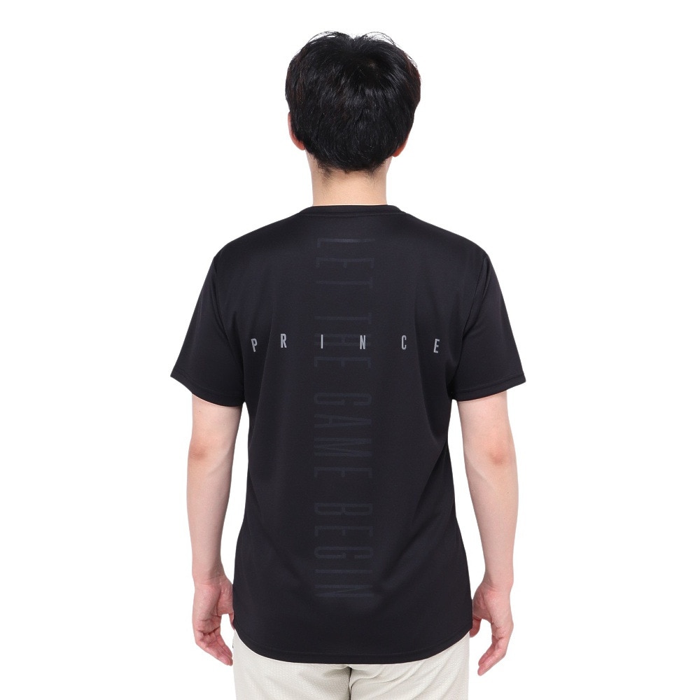 プリンス（PRINCE）（メンズ、レディース）テニスウェア Tシャツ MS4002 165 BLK