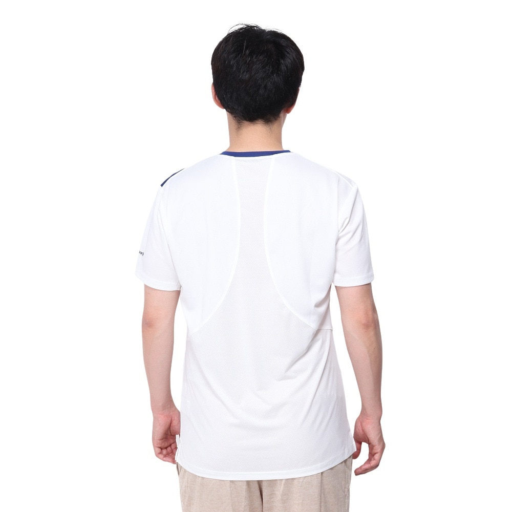 ルコックスポルティフ（lecoqsportif）（メンズ）テニスウェア 素材切替ゲームシャツ QTMXJA04 WH 速乾