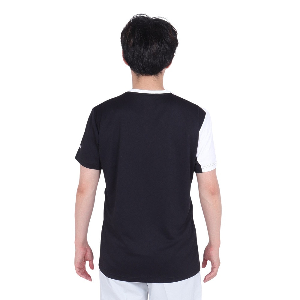 ルコックスポルティフ（lecoqsportif）（メンズ）テニスウェア サンスクリーングラフィックゲームシャツ QTMXJA90 BK 速乾