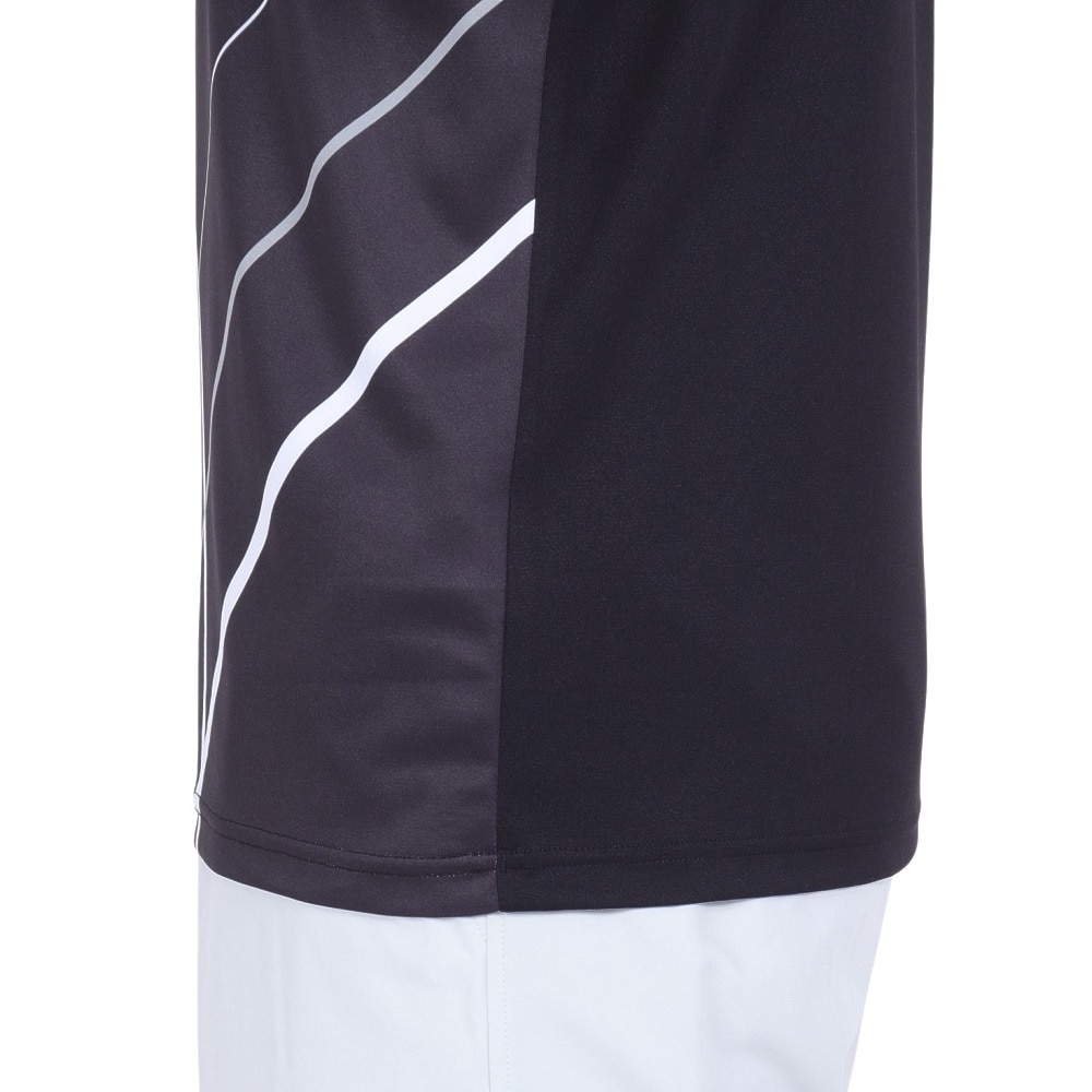 ルコックスポルティフ（lecoqsportif）（メンズ）テニスウェア サンスクリーングラフィックゲームシャツ QTMXJA90 BK 速乾