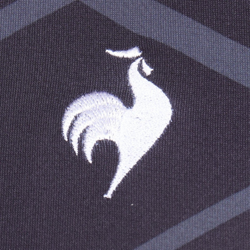 ルコックスポルティフ（lecoqsportif）（メンズ）テニスウェア サンスクリーングラフィックゲームシャツ QTMXJA90 BK 速乾