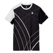 ルコックスポルティフ（lecoqsportif）（メンズ）テニスウェア サンスクリーングラフィックゲームシャツ QTMXJA90 BK