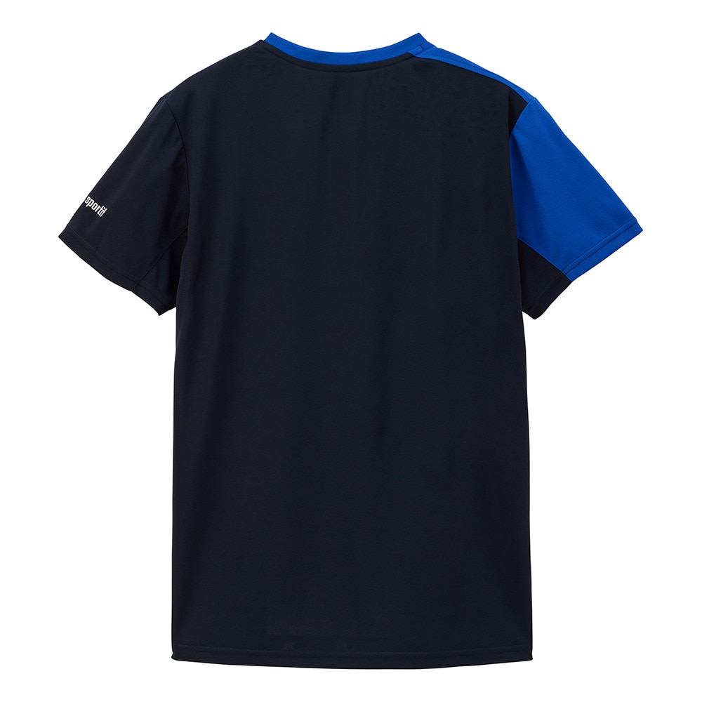 ルコックスポルティフ（lecoqsportif）（メンズ）テニスウェア サンスクリーングラフィックゲームシャツ QTMXJA90 NV