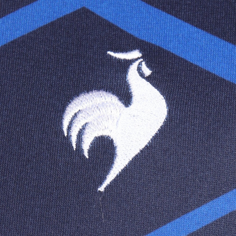 ルコックスポルティフ（lecoqsportif）（メンズ）テニスウェア サンスクリーングラフィックゲームシャツ QTMXJA90 NV 速乾